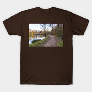 Walkway near the lake in a park T-Shirt